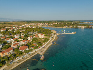 Croatia - Privlaka  - Near the sunset time from drone view. Ideal place for families with young...