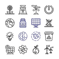 sustainable Icon Set with line icons. Modern Thin Line Style. Suitable for Web and Mobile Icon. Vector illustration EPS 10.