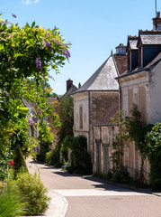The small village of Chedigny in the Loire Valley, central France. The village has been turned into a giant garden and is known as a garden village or 'Remarkable Garden'. It bursts with colour.