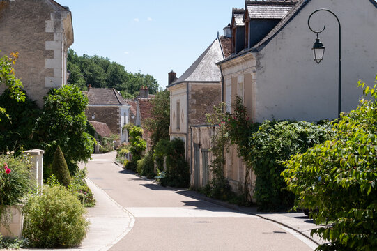 The small village of Chedigny in the Loire Valley, central France. The village has been turned into a giant garden and is known as a garden village or 'Remarkable Garden'. It bursts with colour.