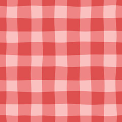 Vector seamless tartan pattern, hand drawn. Cute design for wrapping paper, wallpaper, textile, stationery.