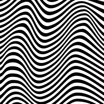  Hypnotic Wavy Pattern. Abstract psychedelic optical illusion background