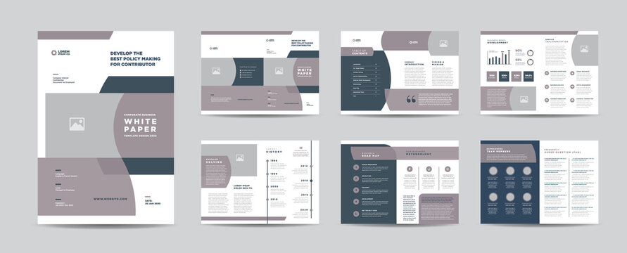 Business White Paper and Company internal document design or Brochure Design