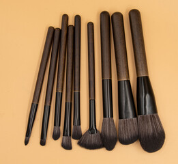 make up brushes isolated