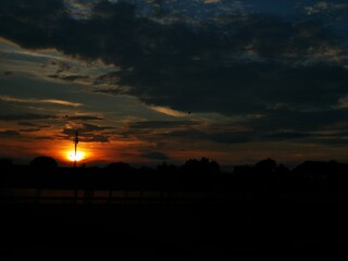 sunset on a summer evening 