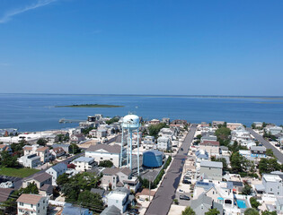 Fototapeta na wymiar Aerial view of Brant Beach, Long Beach Island