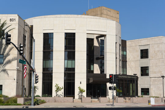 SANTA ANA, CALIFORNIA - 23 SEPT 2020: The California Court of Appeal building in Santa Ana.