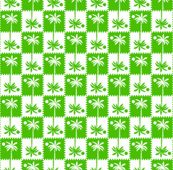Abstract Monochrome Gingham Style Palm Tree Silhouettes Seamless Trendy Pattern Summer Concept Perfect for Allover Fabric Print or Wrapping Paper