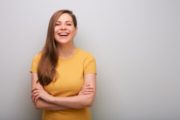 Obraz premium Smiling woman isolated portrait