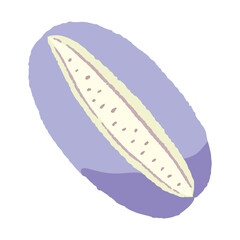 食べ物_果物_あけび_線無し
