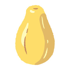 食べ物_果物_パパイヤ_黄_線無し