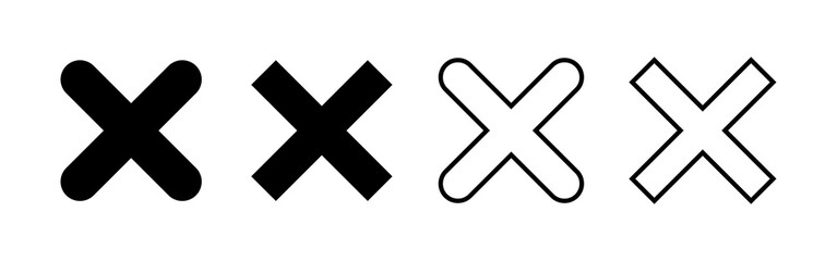 Obraz premium Close icon vector. Delete sign and symbol. cross sign