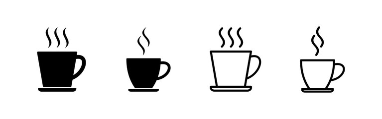 coffee cup icon vector. cup a coffee sign and symbol