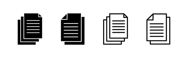 Document icon vector. Paper sign and symbol. File Icon