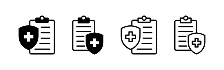 Medical insurance icon vector. health insurance sign and symbol