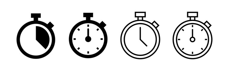 Stopwatch icon vector. Timer sign and symbol. Countdown icon. Period of time