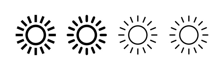 Sun icon vector. Brightness sign and symbol