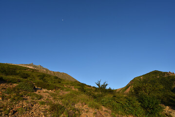 Climbing mountain ridge, Nasu, Tochigi, Japan