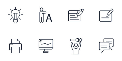 Graphic design icons set . Graphic design pack symbol vector elements for infographic web