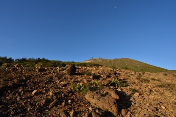 Climbing mountain ridge, Nasu, Tochigi, Japan