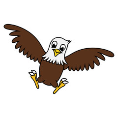 eagle cartoon isolated on white background