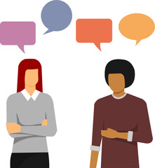 a man and a woman having a discussion