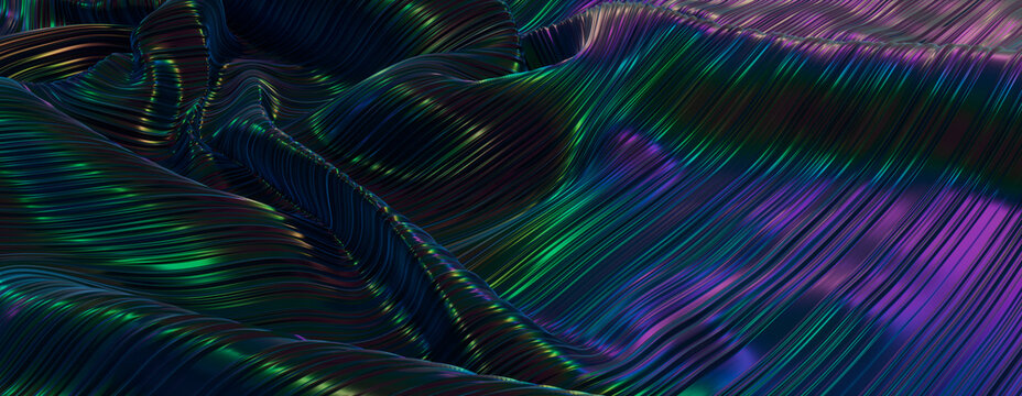 Dark Banner with Iridescent Highlights.