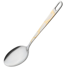 large kitchen spoon for cooking on a white background