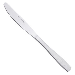 stainless steel metal table knife isolated on white background