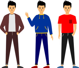 picture of three men dressed differently