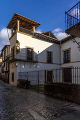Torquemada palace in Water street in the old town of Villafranca in the way of Santiago trekking. Spain.