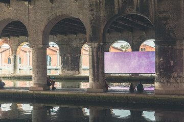 Exterior art installation at Venice Bienalle