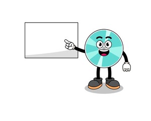 optical disc illustration doing a presentation