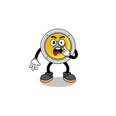 Character Illustration of speaker with tongue sticking out