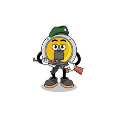 Character cartoon of speaker as a special force