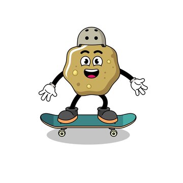 recommend clip art: loose stools mascot playing a skateboard