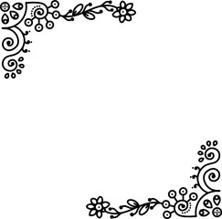 black and white frame