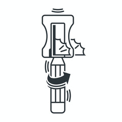 illustration of pencil sharpener, vector art.