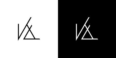 Unique and modern KA initials logo design