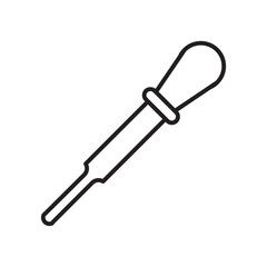 measuring pipette line icon