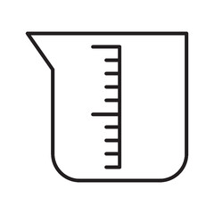 beaker line icon