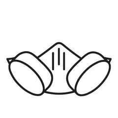 gas mask line icon