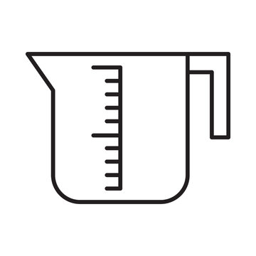 measuring cup line icon
