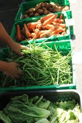 vegetables for sale in a market