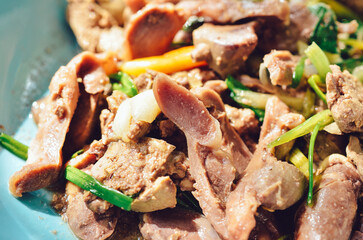 pork liver stir fried 