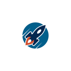 Rocket icon logo design. - Vector.