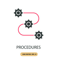 Obraz premium procedures icons symbol vector elements for infographic web