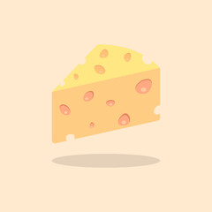 Piece of cheese vector illustration
