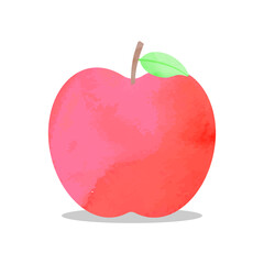 Apple watercolor vector illustration isolated