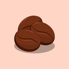 Isolated coffee bean cartoon vector illustration